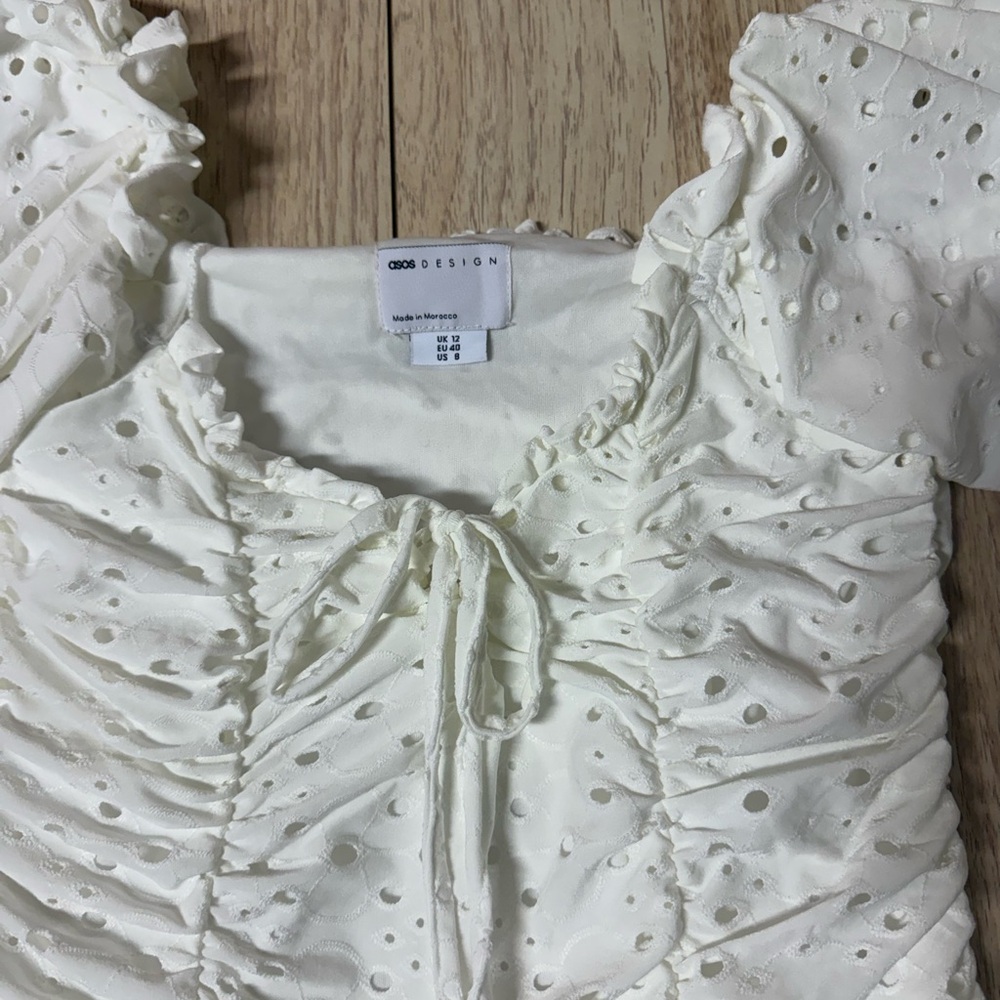 ASOS Midi Eyelet Bodycon Sundress - Picture 2 of 8
